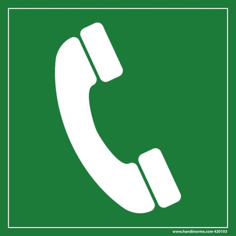 Picto Evacuation Téléphone à utiliser en cas d'incendie