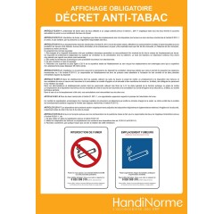 Affiche - Décret anti-tabac