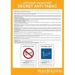 Affiche - Décret anti-tabac