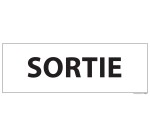 Plaque de porte SORTIE - 210 x 75 mm