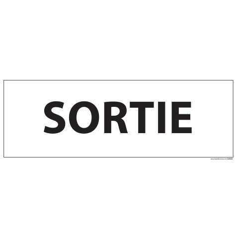Plaque de porte SORTIE - 210 x 75 mm
