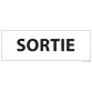Plaque de porte SORTIE - 210 x 75 mm
