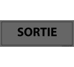 Plaque de porte SORTIE - 210 x 75 mm