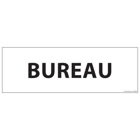 Plaque de porte BUREAU - vinyle ou PVC 210 x 75 mm