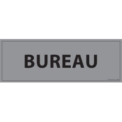 Plaque de porte BUREAU - vinyle ou PVC 210 x 75 mm