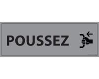 Plaque de porte POUSSEZ - 210 x 75 mm