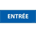 Panneau ENTREE - fond bleu 210 x 75 mm