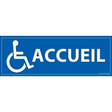 Signalétique information - ACCUEIL + symbole PMR