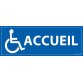 Signalétique information - ACCUEIL + symbole PMR