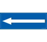 Panneau flèche vers la gauche - fond bleu 210 x 75 mm