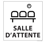 Panneau SALLE D'ATTENTE - fond blanc 250 x 250 mm