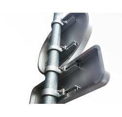 Kit Panneau + poteau B6d et Panonceau M6h : Arrêt et Stationnement Interdit sauf PMR