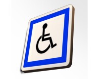 Panneau parking Picto PMR à couvre chant