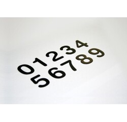 Chiffres en relief adhésif pour plaque de porte de 0 à 9