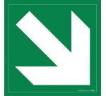 Panneau flèche diagonale en bas à droite