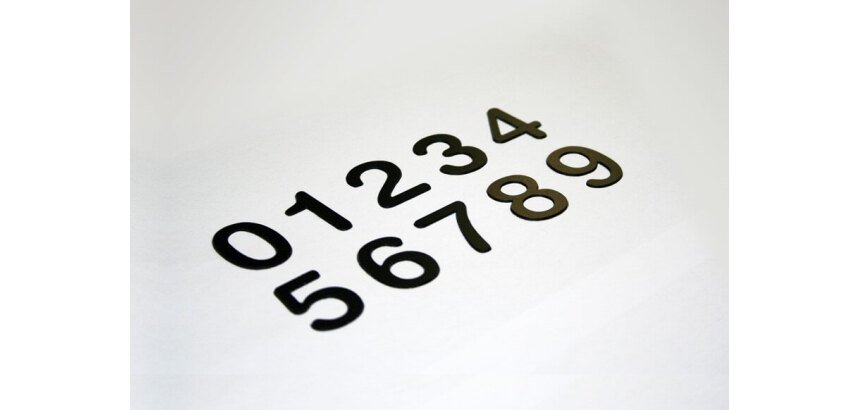 Lot de 10 chiffres adhésif en relief