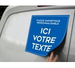 Plaque magnétique personnalisable pour véhicule