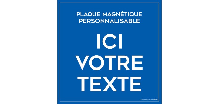 Plaque magnétique personnalisable pour véhicule