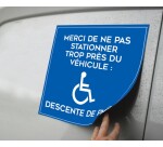 Plaque magnétique - Ne pas stationner trop près, descente de PMR