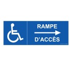 Panneau Picto Rampe d'accès - flèche à droite