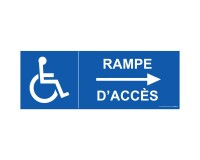 Panneau Picto Rampe d'accès - flèche à droite