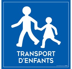 Plaque magnétique pour véhicule Transport d'enfant - 200 x 200 mm