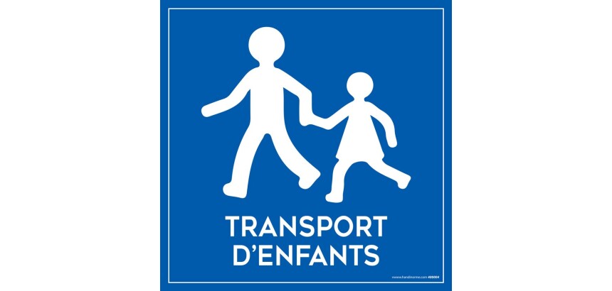 Plaque magnétique pour véhicule Transport d'enfant - 200 x 200 mm