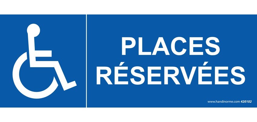 Panneau Picto Places réservées PMR