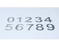 Chiffre relief en aluminium brossé chiffre - 0 - à - 9