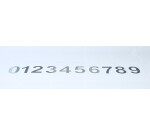 Chiffre relief en aluminium brossé chiffre - 0 - à - 9