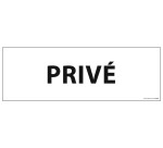 Plaque de porte PRIVE - 210 x 75 mm - PVC