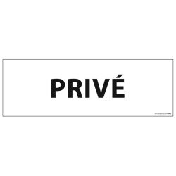 Plaque de porte PRIVE - 210 x 75 mm - PVC