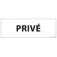 Plaque de porte PRIVE - 210 x 75 mm - PVC