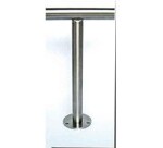 Poteau de garde-corps avec platine soudée INOXI