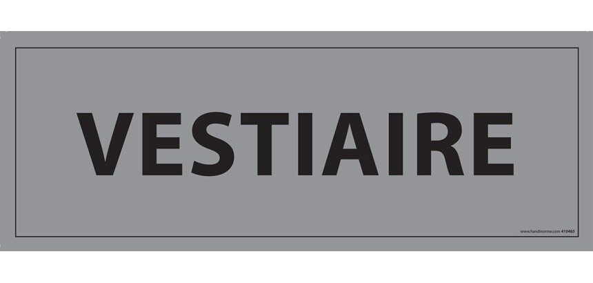 Plaque de porte VESTIAIRE