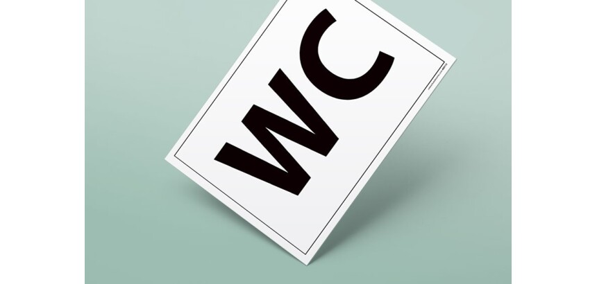 Plaque gravée WC - 10x14cm