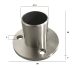 Platine à emboîter pour poteau INOXI