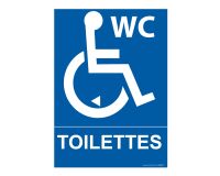Panneau Toilette PMR avec Sens de Transfert