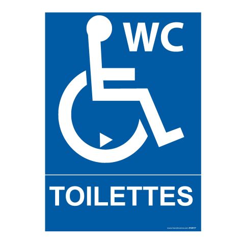 Panneau Toilette PMR avec Sens de Transfert