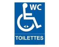 Panneau Toilette PMR avec Sens de Transfert