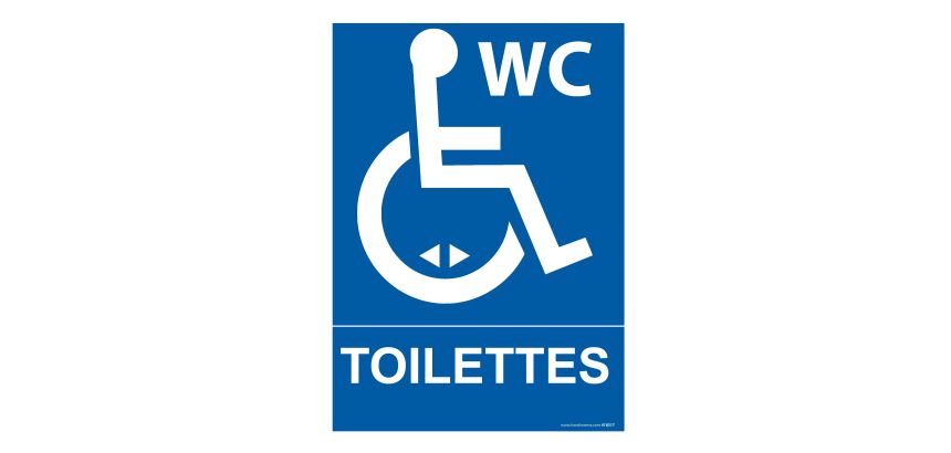 Panneau Toilette PMR avec Sens de Transfert