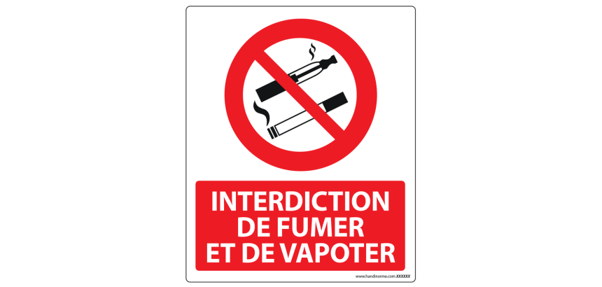 Panneau Interdiction de Fumer et Vapoter