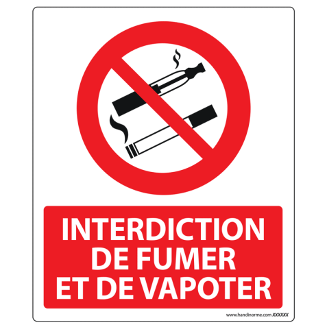 Panneau Interdiction de Fumer et Vapoter