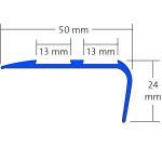 Profil équerre pour nez de marche insert 50 mm