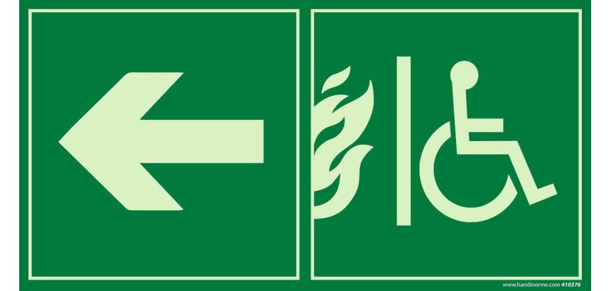 Accès EAS PMR gauche Photoluminescent