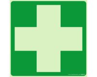 Panneau photoluminescent ISO EN 7010 - Premiers secours - E003  - 250 x 250 - PVC