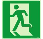 Panneau évacuation - Sortie de Secours gauche - E001 - ISO 7010