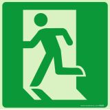 Panneau évacuation - Sortie de Secours gauche - E001 - ISO 7010