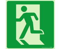 Panneau évacuation - Sortie de Secours gauche - E001 - ISO 7010