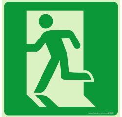 Panneau évacuation - Sortie de Secours gauche - E001 - ISO 7010